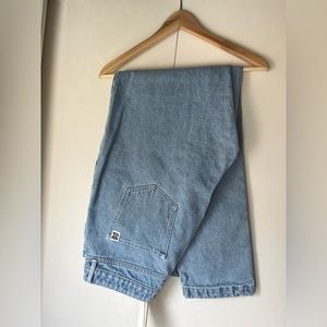 Lucy & Yak Dana Classic Mom Jeans in Light Wash Organic Denim Long NWT